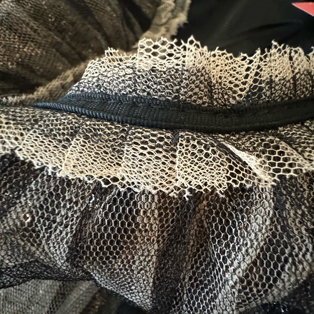 Anthropologie Greylin Tulle Gold Sequins Mini Skirt - Picture 9 of 11